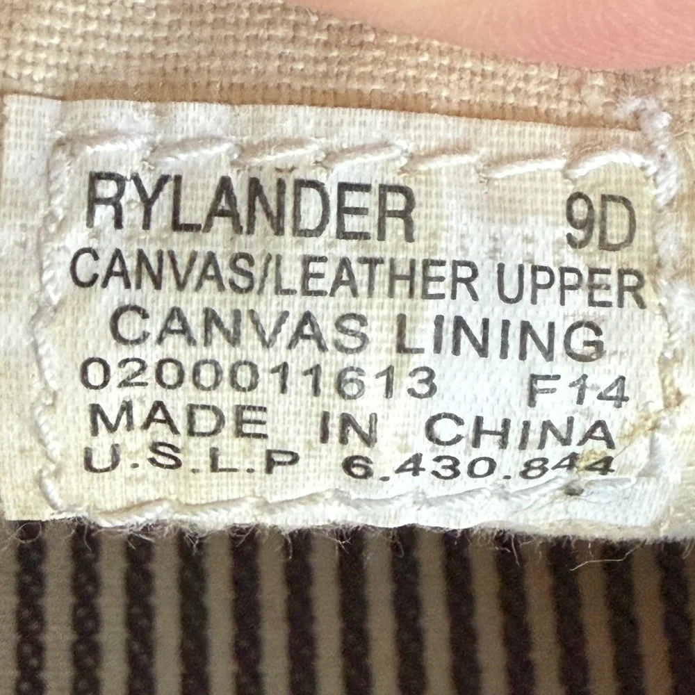 Polo Ralph Lauren Rylander Boat Leather Canvas Shoes | Size 9 D